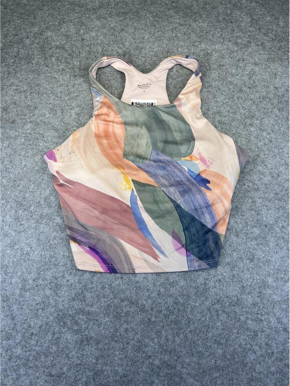 Athleta Sports Bra Conscious Crop Multi Pattern With Pads Women's Size 1X
